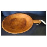 Hand-Carved Hardwood Dough Bowl, 13x17"