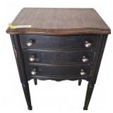 Wooden Two-Drawer Side Table, 20x14x30 Inches