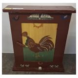 Folk Art Painted Wood Cabinet 18x5x22