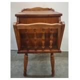 Wooden Magazine Rack Side Table 15x22x25