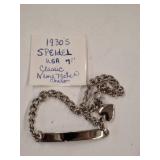 1930s Speidel USA Name Plate Bracelet