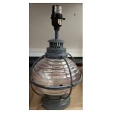 Metal and Glass Table Lamp Base