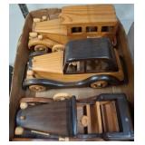 3 Handmade Wooden Model Cars