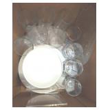 Glassware and White Bowls Set