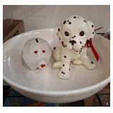 Ceramic Dalmatian, Piggy Bank, and Furio Bowl