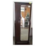 Jewelry Armoire With Mirror, 21x19x62 Inches
