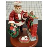 Santa Claus Figure with Fireplace Scene