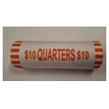 $10 Roll of US Quarters in Paper Wrapper