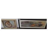 Two Framed Artworks, 42x18 Inches Largest