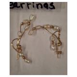 14K Gold and Freshwater Pearl Dangle Earrings