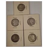 5 Silver Quarters and Canadian 25 Cent