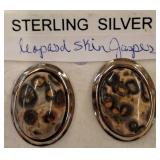 Sterling Silver Leopard Skin Jasper Earrings