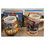 Budweiser Collectible Steins With Boxes