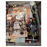 Crate of LEGO Bricks, Playmobil and Books