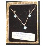 .925 Aquamarine Necklace & Earring Set
