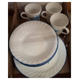 Corning Ware Blue Floral Dinnerware Set