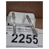 925 Silver Hoop Earrings with Stones