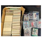 Sports Card Collection in Cardboard Box