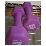 CAP 5 lb Purple Dumbbell Pair