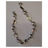 Sterling Silver 925 Flower Link Bracelet