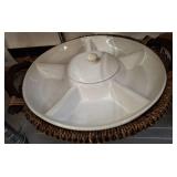 Divided Ceramic Serving Platter With Lid and
