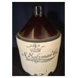 M. Salzman Co. 2 Gallon Stoneware Whiskey Jug
