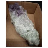 Amethyst and Quartz Crystal Cluster Specimen