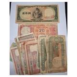 Japanese And Indian Banknotes