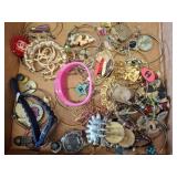 Costume Jewelry Lot with Bangle Bracelets and