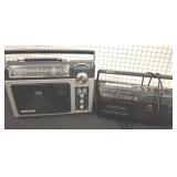 GE Superadio II & Sony CFM-16STW Radios and printe