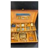 Jewelry Box with Costume Jewelry Assortment
