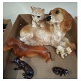 Lot: Dog and Cat Figurines
