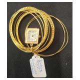 ROV Quartz Watch on Gold-Tone Bangles