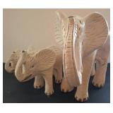 3 Mexican Ceramic Elephant Figures