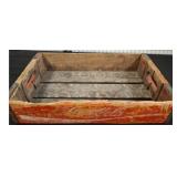 Wood Coca-Cola Crate with Red Paint