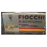 Fiocchi .380 ACP FMJ Cartridges, Box of 34