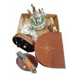 Carousel Horse and Nativity Music Boxes Assrt