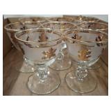 Gold Leaf Rimmed Cocktail Glasses
