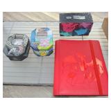 Pokï¿½mon Card Lot Binder Tins and Box