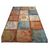 Multicolor Patterned Rug, 73x107 Inches