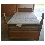 Wooden Double Bed Frame with Mattress