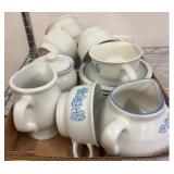 Blue Floral Stoneware Creamer Set