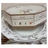 4 Porcelain Christmas Dessert Plates