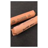 Two Rolls of 50ï¿½ Pennies Bank Products NY
