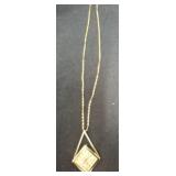 Eskare Ladies Pendant Watch, Swiss, Gold Tone