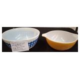 Pyrex Mixing Bowls Blue Dot & Butterfly Gold