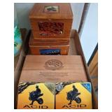 Empty Wooden Cigar Boxes