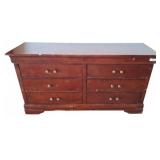 Wooden Dresser with Six Drawers, 61x18x34