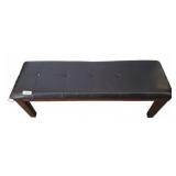 49in Brown Faux Leather Bench