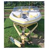 Tahoe Fiberglass Bowrider Boat with Trailer RUNS